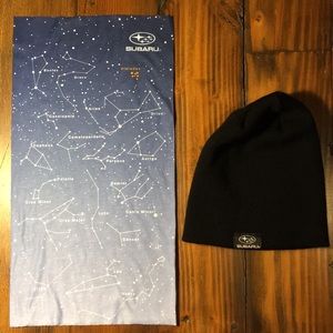 Subaru Beanie and Neck warmer Fleece Gaiter Buff